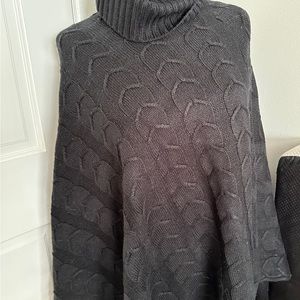 Black Cable Poncho. Never wear. Great condition